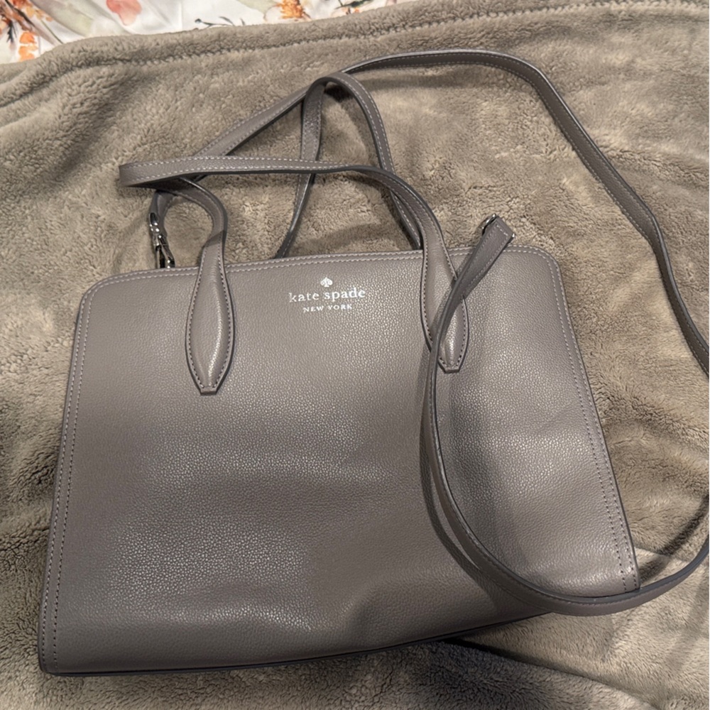 Kate Spade Charcoal Leather Tote